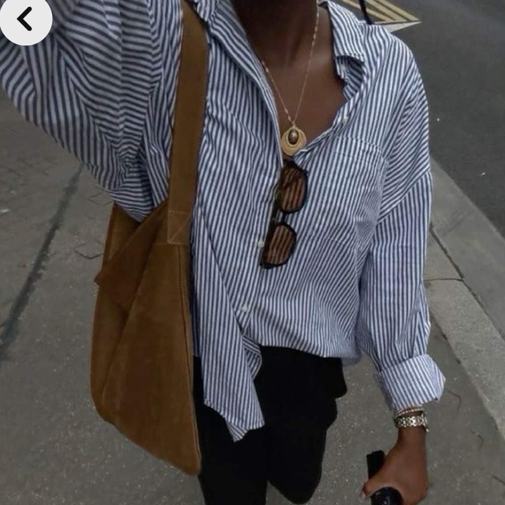 Vince striped oversized blouse size 6